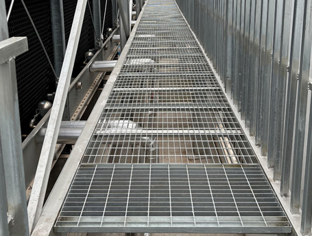 樓頂走道鋼格柵板工程案例